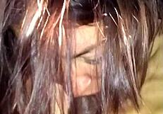 Super Head Cum Slut Slurps Black Pole Deep