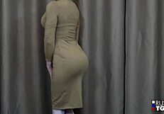 Russian tgirl alice relaxes in stockings during solo time.