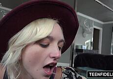 teenfidelity hardcore pov blowjob with skinny eliza jane creampie action