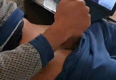 My stepmother surprises me masturbating and emotionally helps me reach orgasm