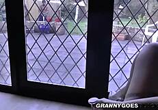 Busty Grandma Toys Pussy and Sucks BBC in High Definition Action. Her Big Tits Bounce Wildly.