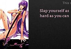 Faygrey and Busujima Saeko humiliate their new pet with joi cei petplay degradation in no toys session.