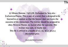 Femdom commands intense jerk off session six.