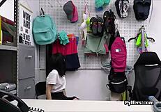 hammering perfume stealing latina hottie at work