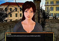 exploring my new family in this homemade cartoon game with big tits and ass