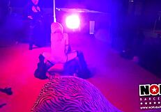 Galician party with blonde teen and holiday fun