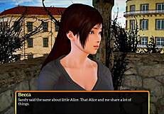 exploring my new family in this homemade cartoon game with big tits and ass