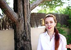 Kira, 32-year-old naughty nurse, performs sexy acts in lingerie part 1