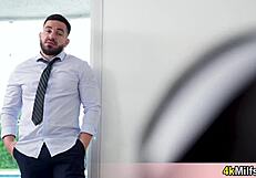 Sexy Milf Wife In White Fishnets Gets Hubby To Test Lingerie