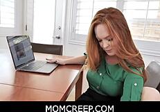 Redhead Busty Stepmom Blowjob POV