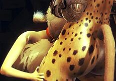 young fox sucks two futanari dicks until they cum in his mouth sissy crossdress furry yaoi hentai