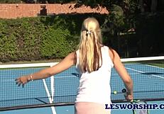 MILF Sarah Vandella seduced by lesbian teen in hot tub!