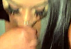 Neighbor came over for movie but, oops, I sucked his huge dick instead!