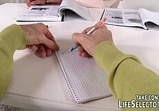 older guy intensely fucks 18-19 year old teens, gaping their asses in pov.