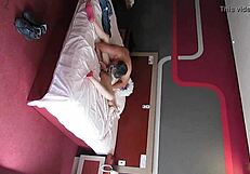 Watch my uncle devour my petite pussy until I'm soaking wet!