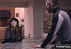 Redhead penny pax warms up with titty fuck