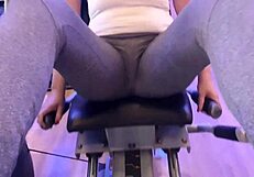 brazilian housewife fucks after workout gets creampie in pussy