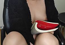 Asian slut trained with toys, pussy dripping wet.