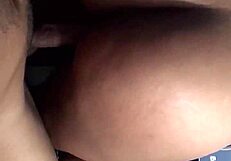 Young Ebony Amateur Rides Big Black Cock