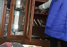 Classmate Searches For Book While Girl Masturbates Under Covers To Orgasm