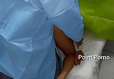 Skinny Wife Gets Excited During Doctor's Vaginal and Anal Exam with Big Cock