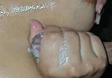 Stepmother's Big Tits and Squirting Pussy in Steamy Bathroom Sex