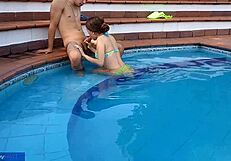 i enjoy the pool with my stepbrother