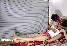 Real indian wife homemade blowjob on ranch