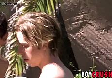 Twink Anthony Miles Drilled Hard After Outdoor Throatfuck