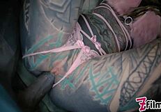 Alternative couple engages in pov anal sex with ass to mouth