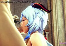 Ganyu intensely sucks and gets fucked in church