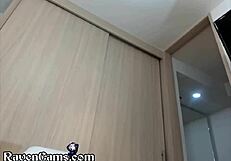 Busty hourglass Latina fingers her wet pussy hard!