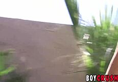 Twink Anthony Miles Drilled Hard After Outdoor Throatfuck