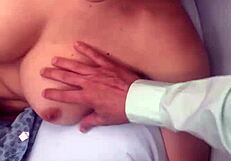 Public hospital masturbation and handjob caught on phone with big cumshot