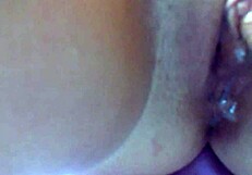 Pussy cumshot on shaved solo babe with vibrator