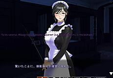 Maid game scene with mikage english