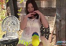 Japanese girls explore passionate fucks in nature.