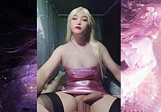 shemale selena sister jerks monster cock in heels