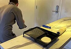 Painter seduced by rich guy in uniform