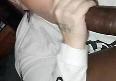 A young man of 21 years old enjoys a big black cock
