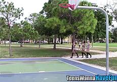 Real Teen Lesbian Threeway at Wild Party with Oral Action