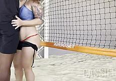 My beach tennis teacher got aroused seeing my big ass in class