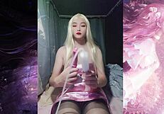 shemale selena sister jerks monster cock in heels