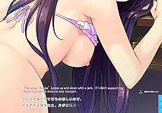 i'm walking through the pure song garden in this anime scene with subtitles