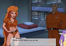 Redhead engages in solo game with big cock and tits