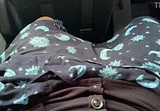 Brazilian blonde flashes on bus trip