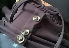 Brazilian blonde flashes on bus trip