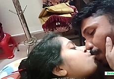 Young Indian girl gives her stepbrother a deep blow job and gets fucked