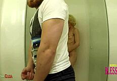 A threesome with a hot milf and a blow job