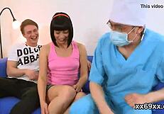 doctor examines virgin during physical check